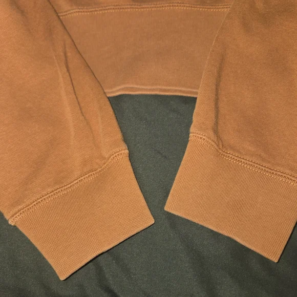 NIKE Sweater Womens S Brown Crewneck Sweatshirt Pullover Swoosh Embroidered - Picture 4 of 5